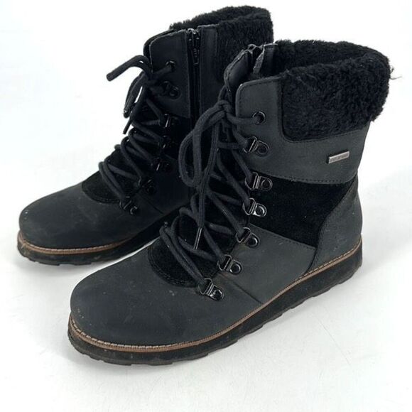 Kamik Ariel F Womens Leather Lace Up Waterproof Winter Boots Black Size 8.5 - Picture 1 of 13